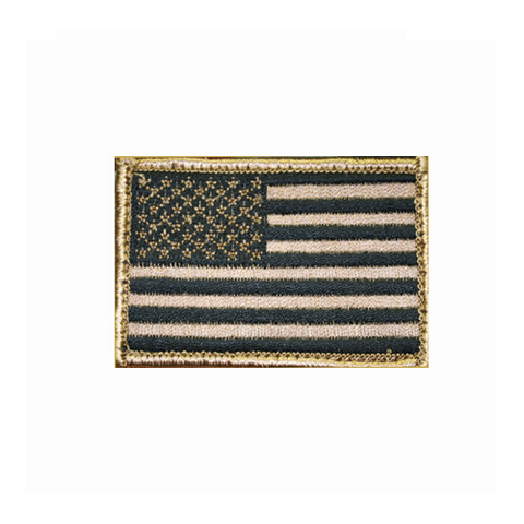 Khaki & Black American Flag Velcro Patch